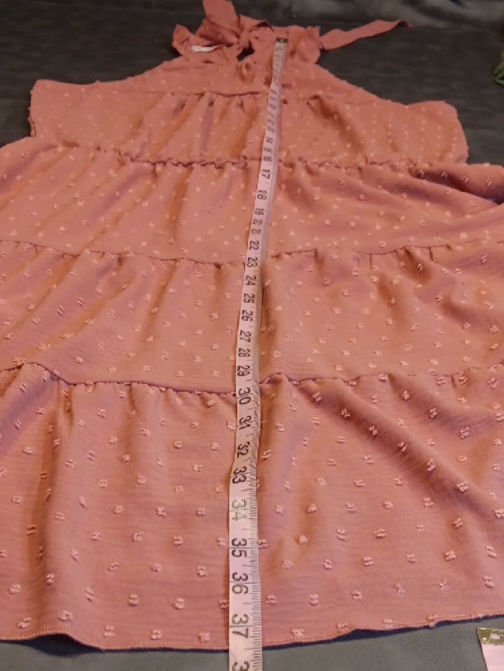 Halter Tiered Mini Dress in Mauve Pink - Picture 14 of 14